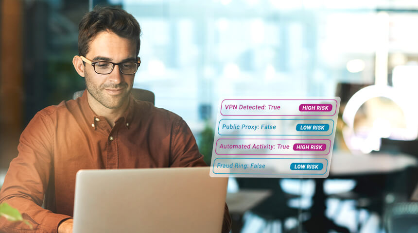 man working on laptop